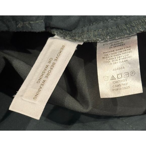 Loft wide-leg crop pants chinos 10 dark Green casual dark academia ann taylor - Picture 3 of 8